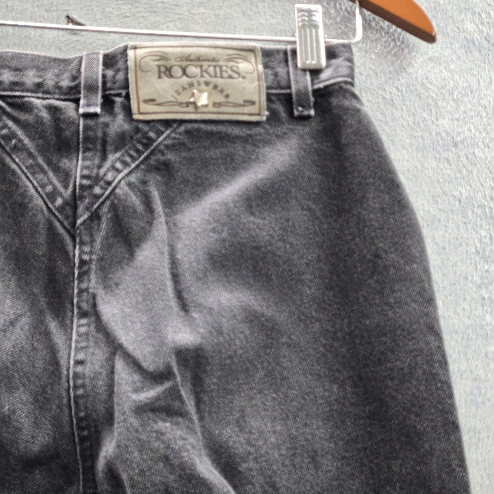 VINTAGE Rockies Women Jeans 29/9 X 36 Black Denim Western 36" Inseam Y2K - Picture 12 of 12